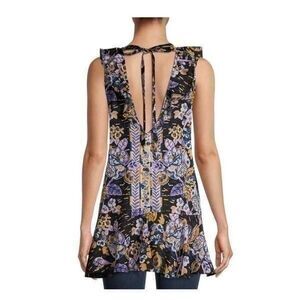 NWT Free People Summer In Tulum Printed Tunic Top Size L